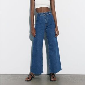 Zara Marine Wide Leg Jeans